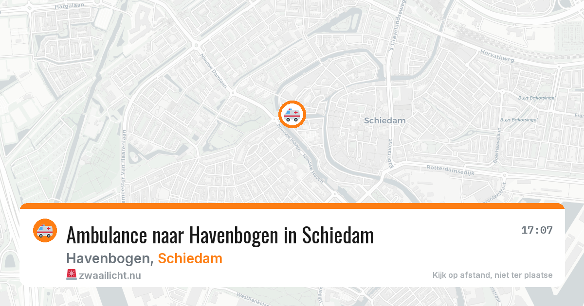 Ambulance naar Havenbogen in Schiedam — 20 mrt 2026