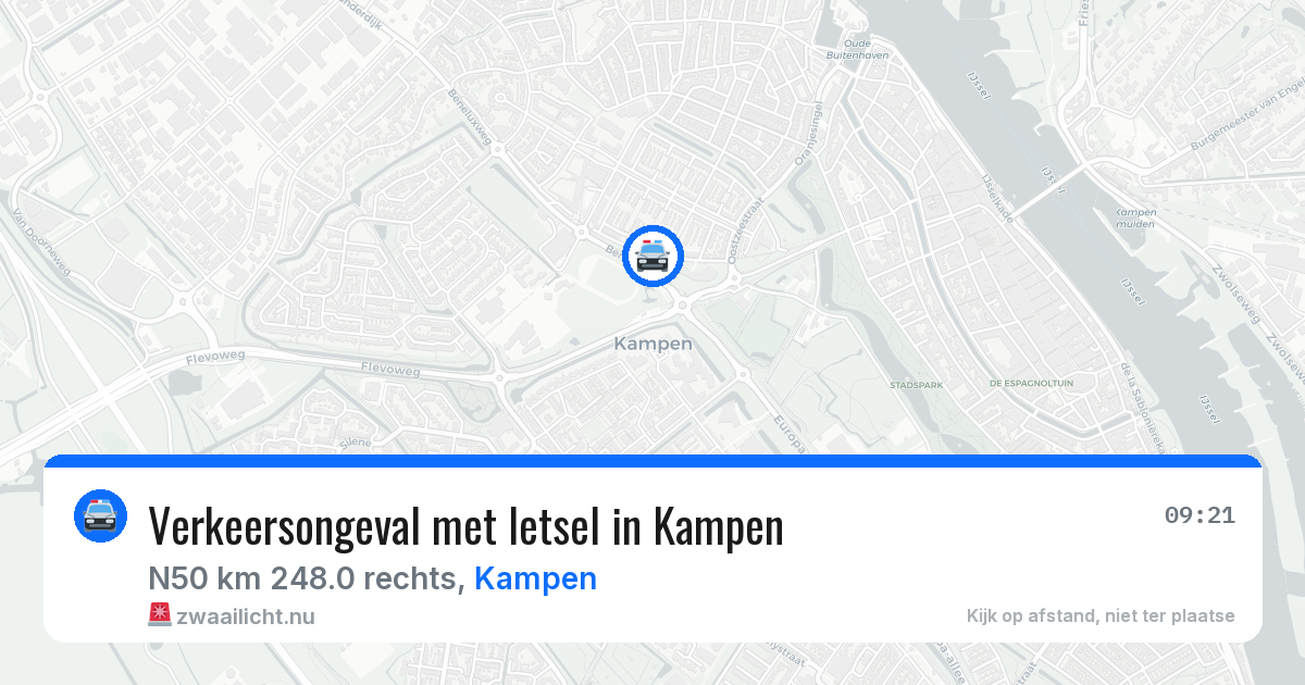 Verkeersongeval met letsel in Kampen — 25 mrt 2026