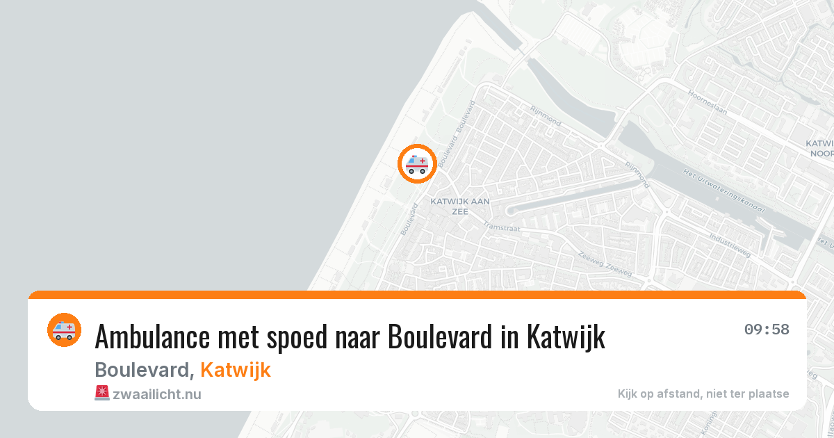 Ambulance met spoed naar Boulevard in Katwijk — 15 jul 2026