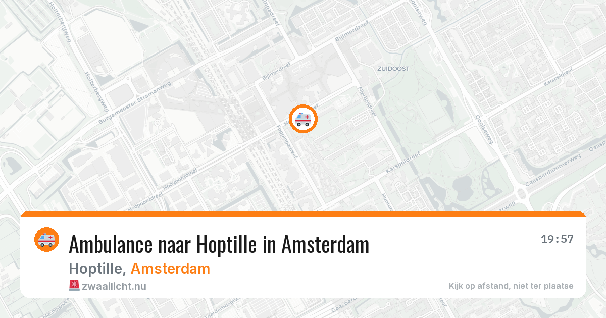 Ambulance naar Hoptille in Amsterdam — 23 mei 2026