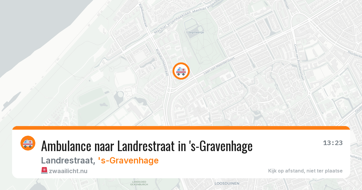 Ambulance naar Landrestraat in 's-Gravenhage — 23 jul 2026