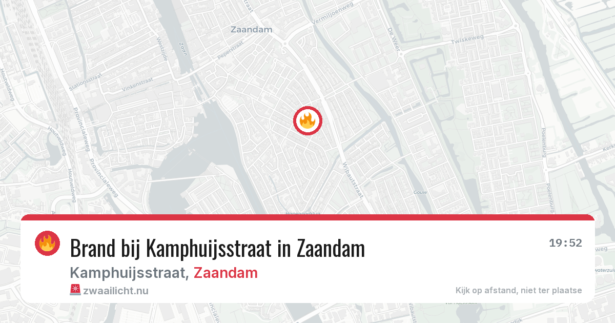 Brand bij Kamphuijsstraat in Zaandam — 17 mei 2026