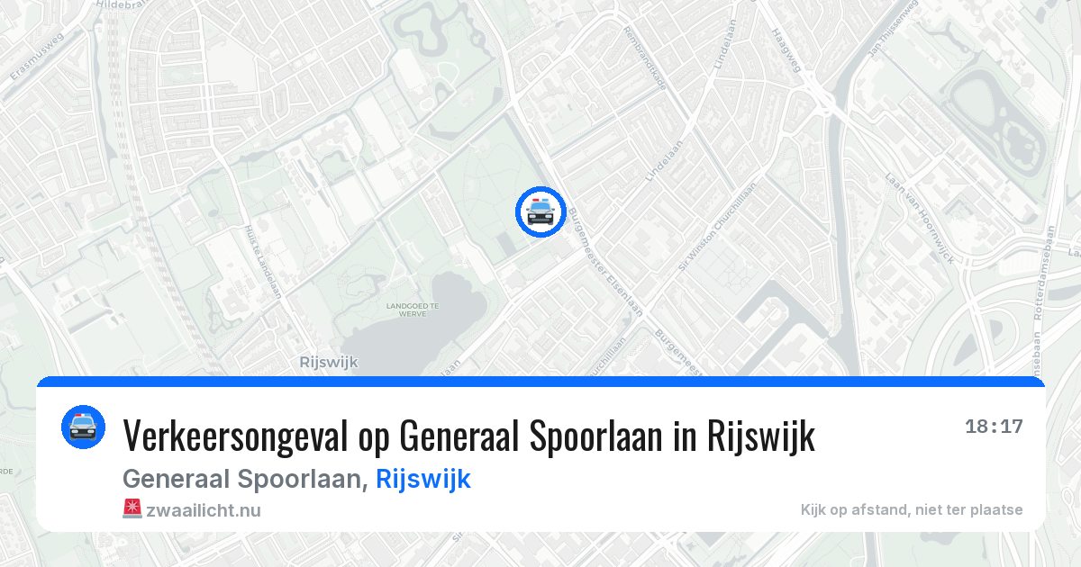 Verkeersongeval op Generaal Spoorlaan in Rijswijk — 1 jun 2026