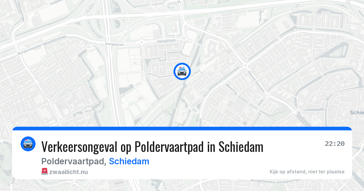 Verkeersongeval op Poldervaartpad in Schiedam — 10 jul 2026