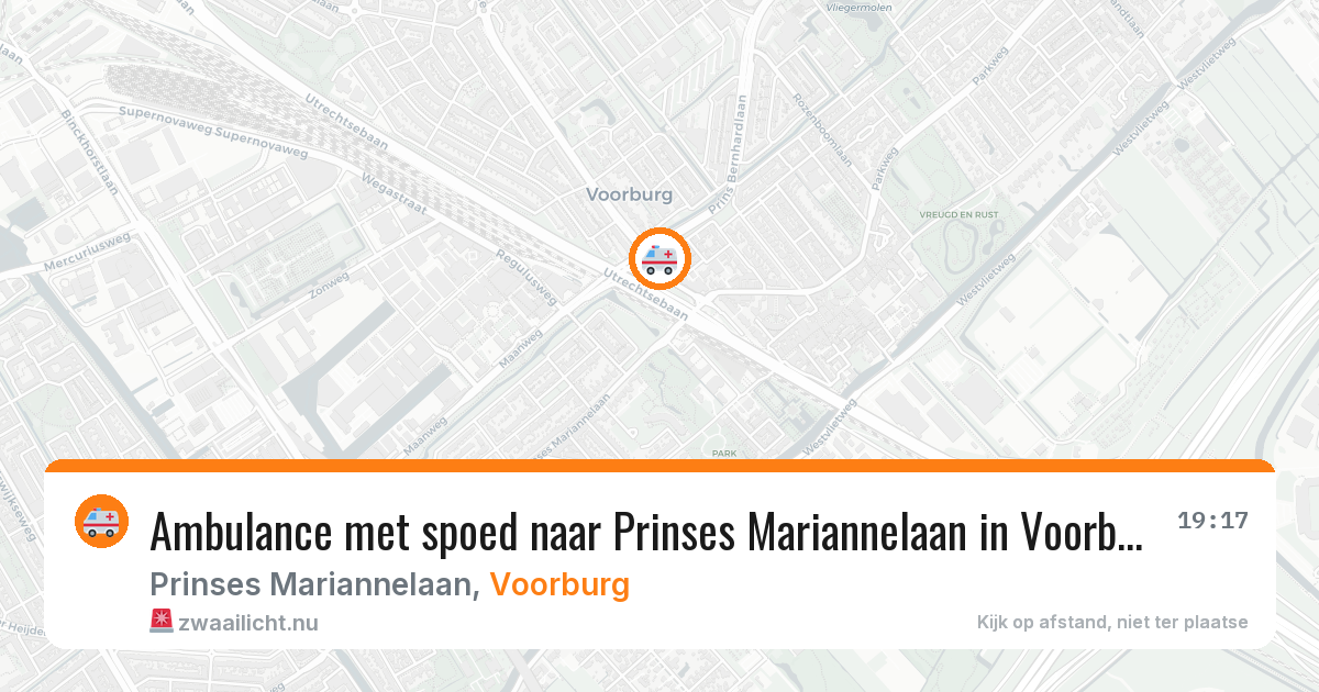 Ambulance met spoed naar Prinses Mariannelaan in Voorburg — 17 mei 2026