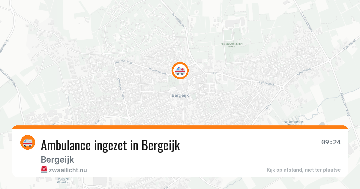 Ambulance ingezet in Bergeijk — 14 jul 2026