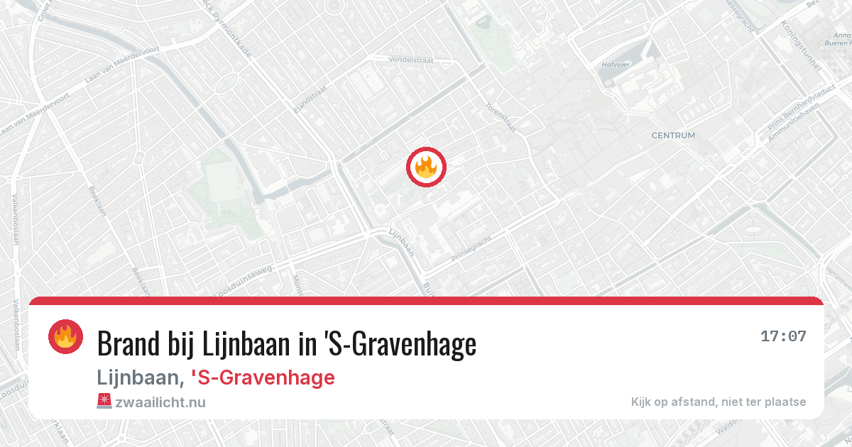 Brand bij Lijnbaan in 'S-Gravenhage — 25 mrt 2026