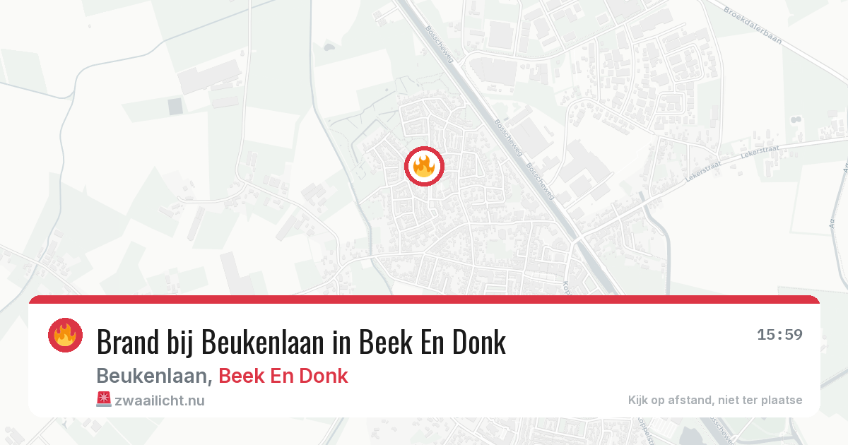 Brand bij Beukenlaan in Beek En Donk — 31 mei 2026
