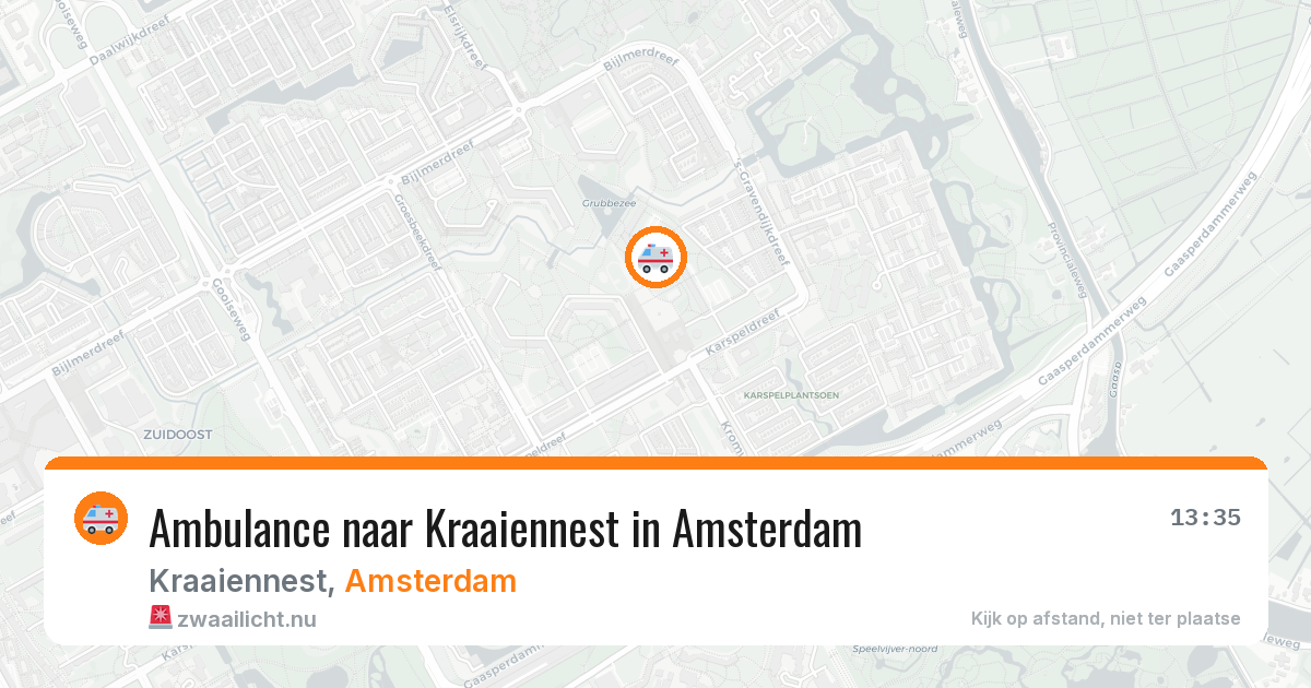 Ambulance naar Kraaiennest in Amsterdam — 2 jun 2026