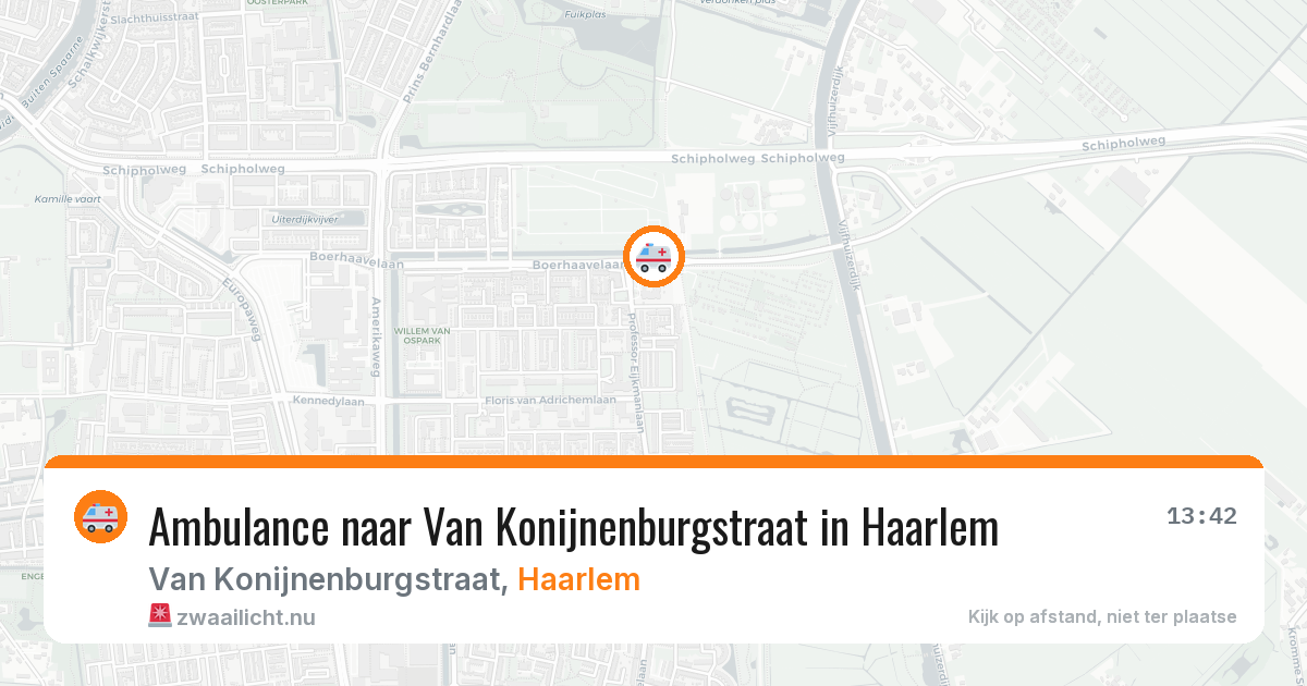 Ambulance naar Van Konijnenburgstraat in Haarlem — 18 mrt 2026