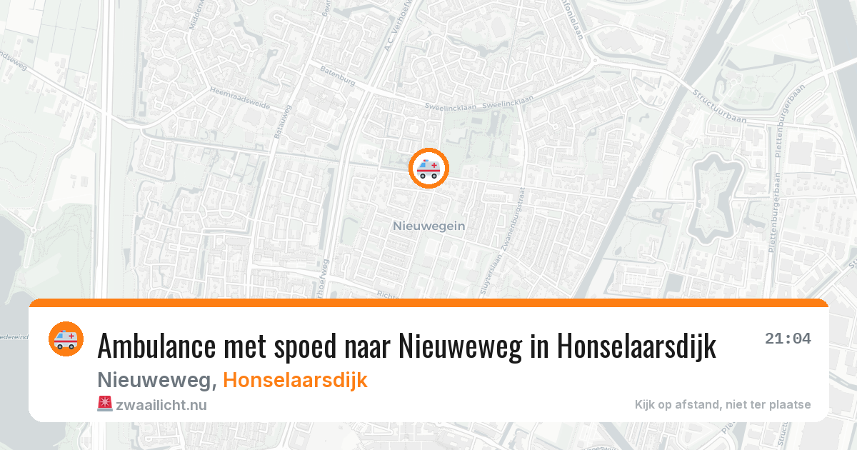 Ambulance met spoed naar Nieuweweg in Honselaarsdijk — 23 mrt 2026