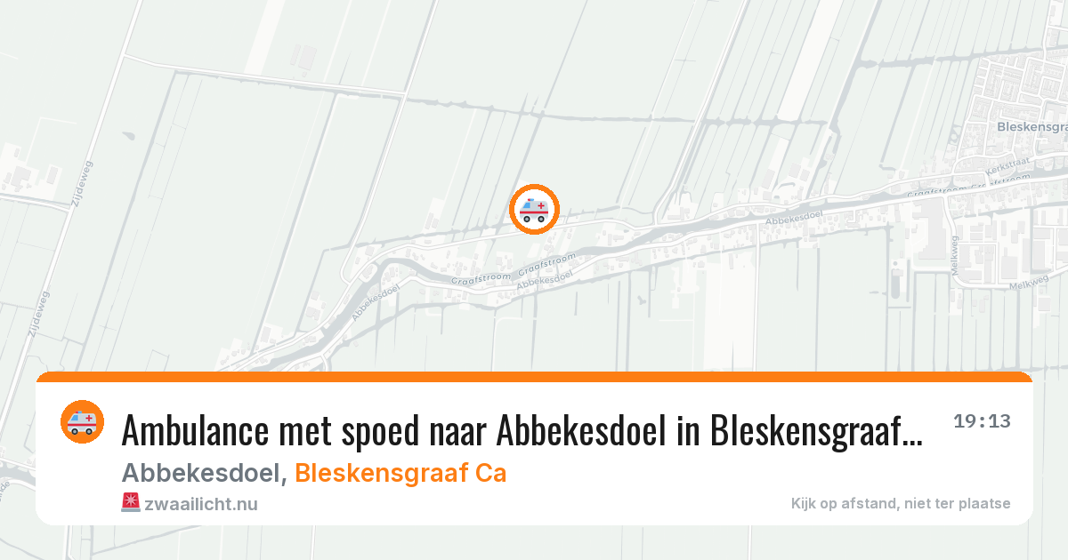 Ambulance met spoed naar Abbekesdoel in Bleskensgraaf Ca — 29 mei 2026