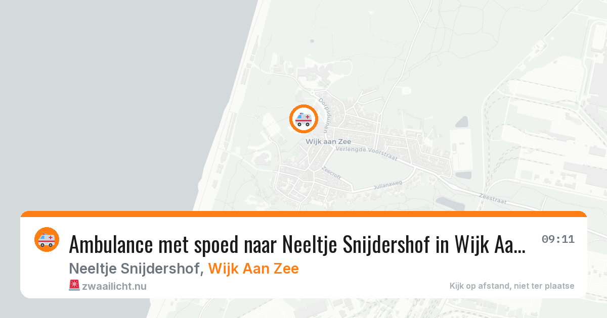 Ambulance met spoed naar Neeltje Snijdershof in Wijk Aan Zee — 4 apr 2026