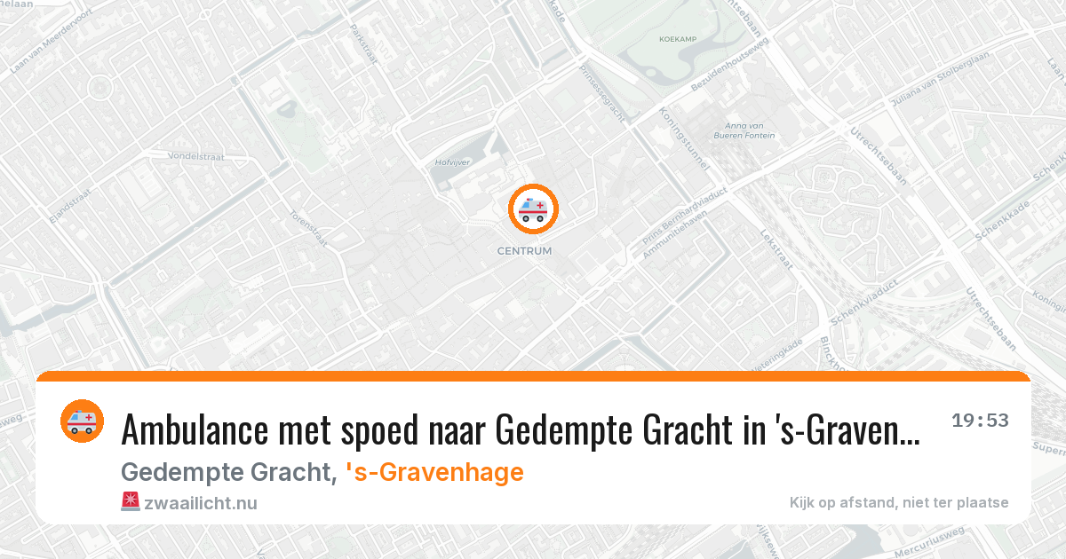 Ambulance met spoed naar Gedempte Gracht in 's-Gravenhage — 23 mrt 2026