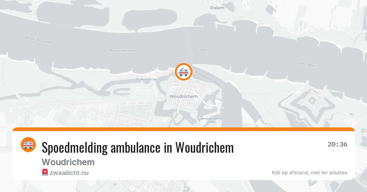 Spoedmelding ambulance in Woudrichem — 12 jul 2026