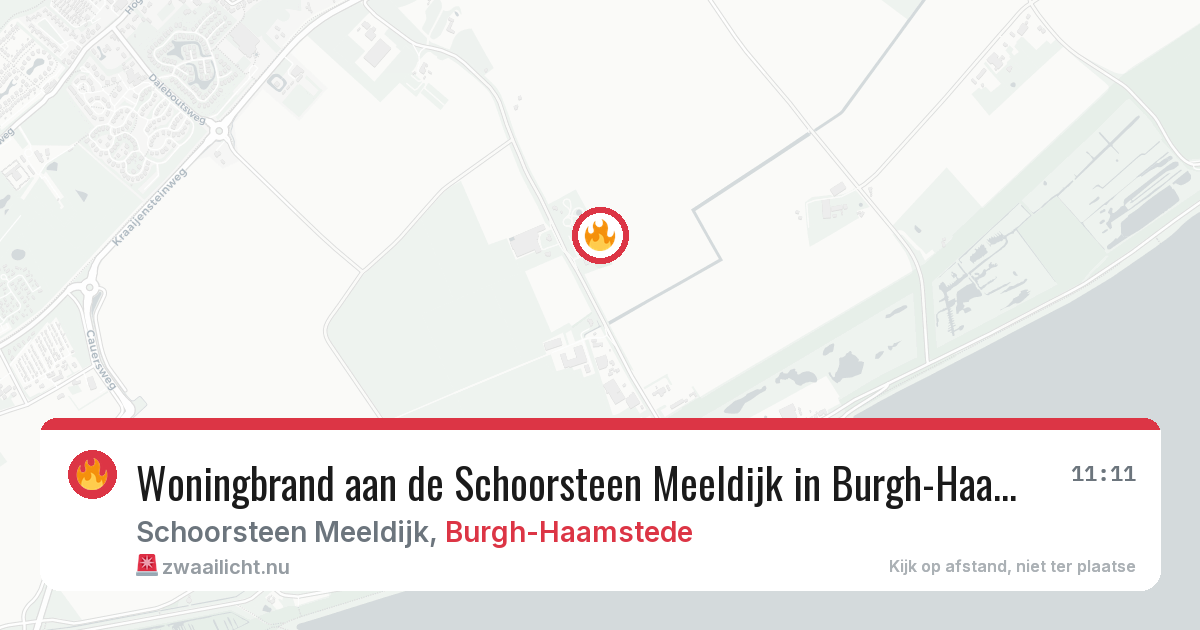 Woningbrand aan de Schoorsteen Meeldijk in Burgh-Haamstede — 9 feb 2026