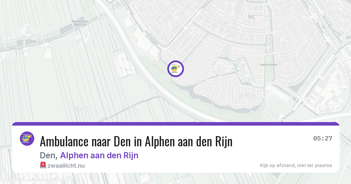 Ambulance naar Den in Alphen aan den Rijn — 15 jun 2026