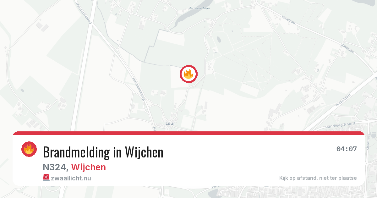 Brandmelding in Wijchen — 21 mrt 2026