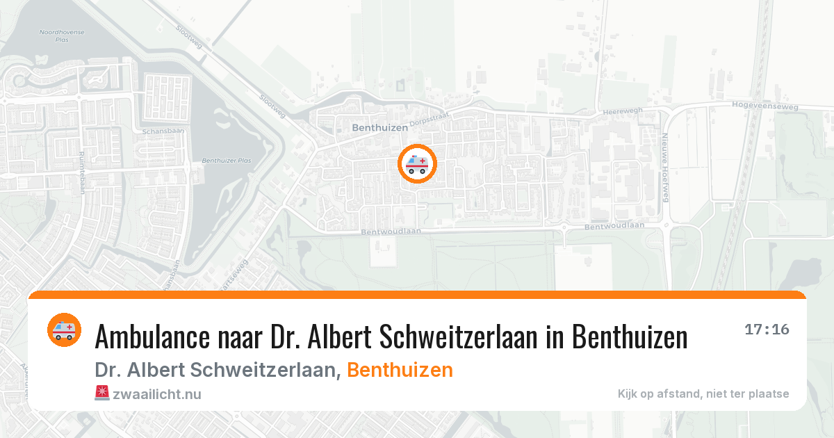 Ambulance naar Dr. Albert Schweitzerlaan in Benthuizen — 29 mei 2026