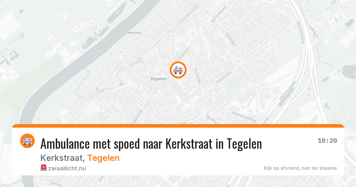Ambulance met spoed naar Kerkstraat in Tegelen — 22 mrt 2026
