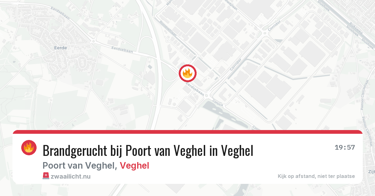 Brandgerucht bij Poort van Veghel in Veghel — 25 jul 2026