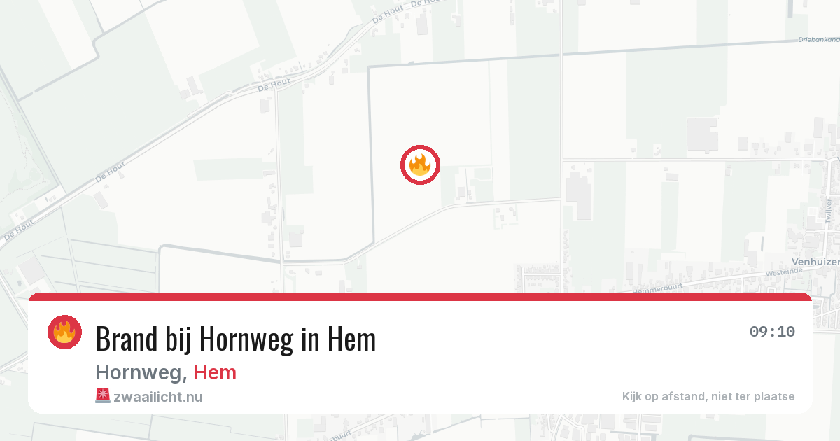 Brand bij Hornweg in Hem — 11 jul 2026