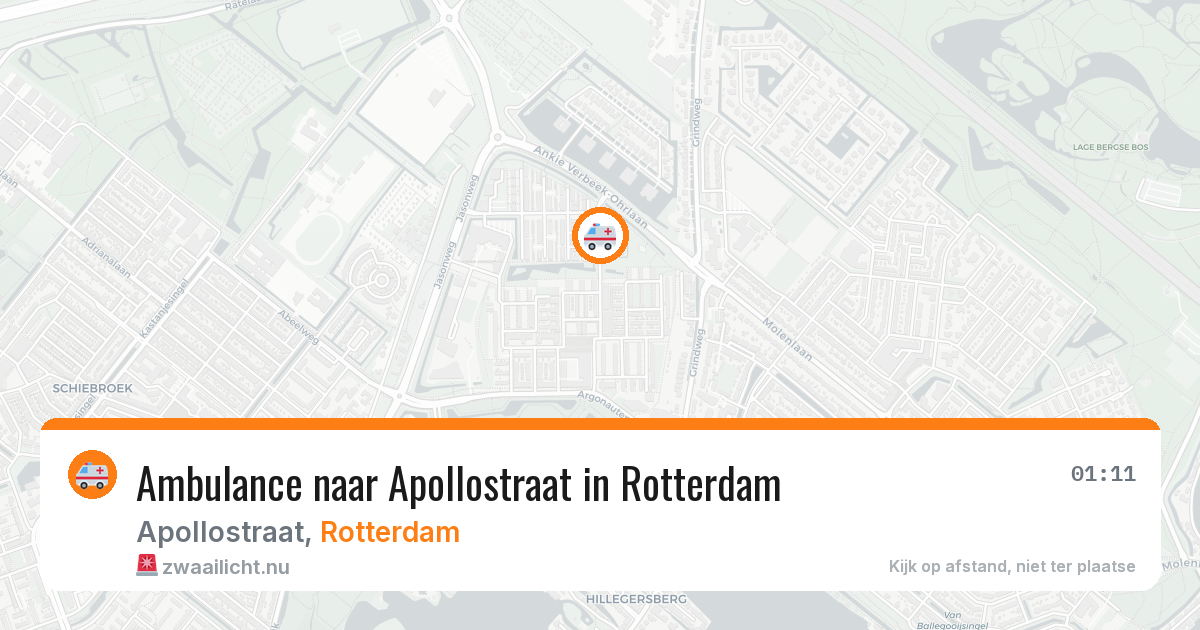 Ambulance naar Apollostraat in Rotterdam — 15 jul 2026