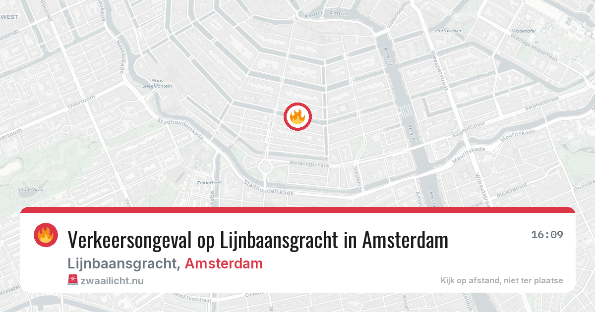 Verkeersongeval op Lijnbaansgracht in Amsterdam — 25 mei 2026