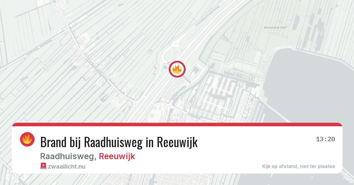 Brand bij Raadhuisweg in Reeuwijk — 6 jul 2026