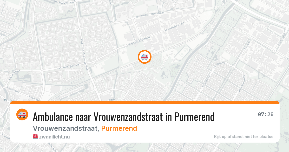 Ambulance naar Vrouwenzandstraat in Purmerend — 15 jul 2026
