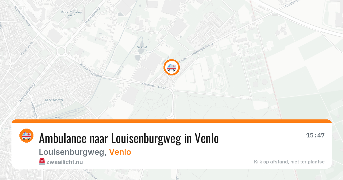 Ambulance naar Louisenburgweg in Venlo — 30 mei 2026