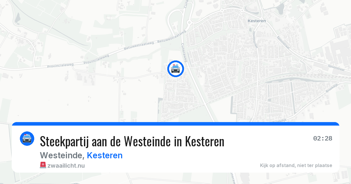 Steekpartij aan de Westeinde in Kesteren — 9 mei 2026