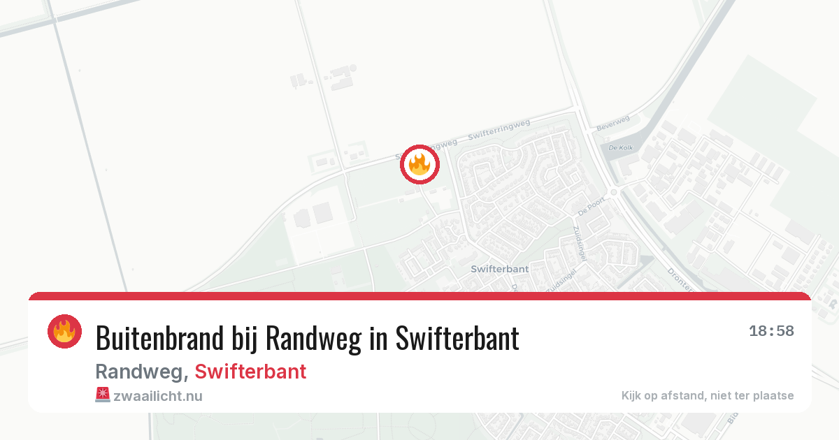 Buitenbrand bij Randweg in Swifterbant — 12 mei 2026