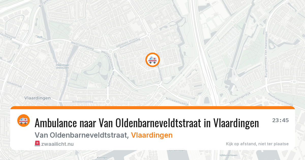 Ambulance naar Van Oldenbarneveldtstraat in Vlaardingen — 12 jul 2026