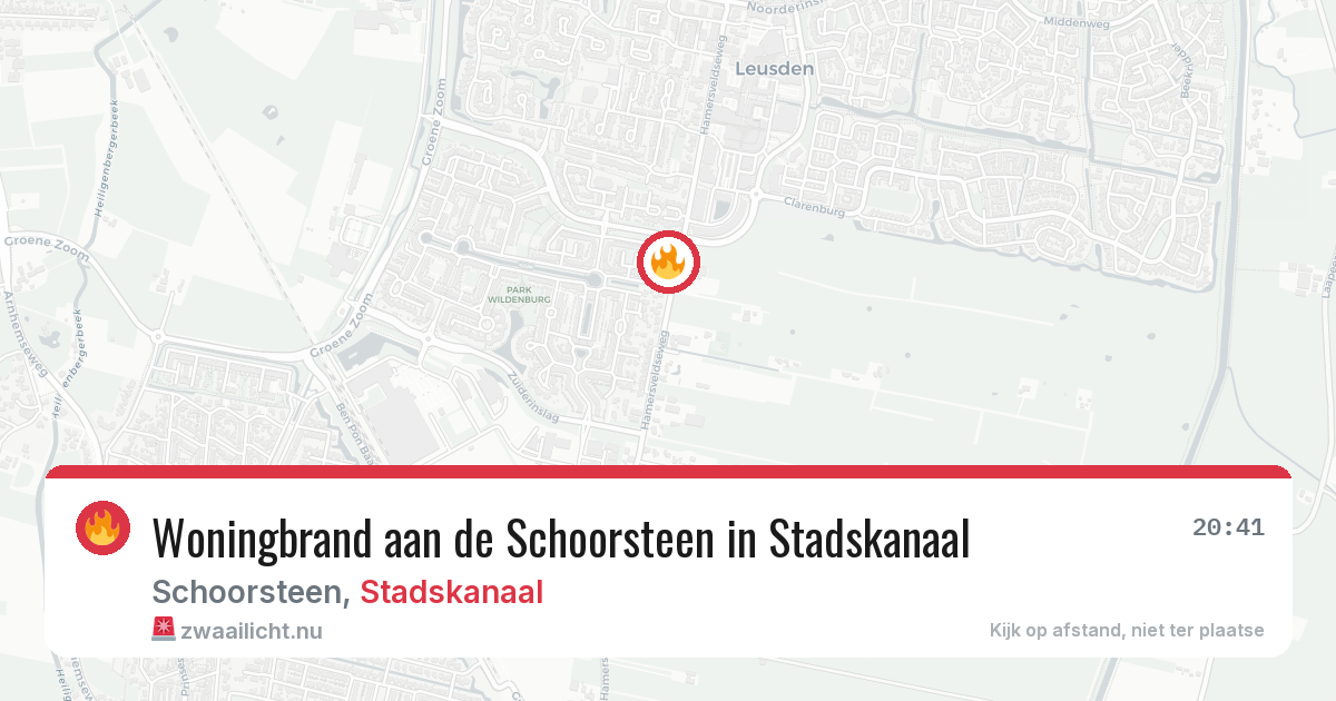 Woningbrand aan de Schoorsteen in Stadskanaal — 17 jan 2026