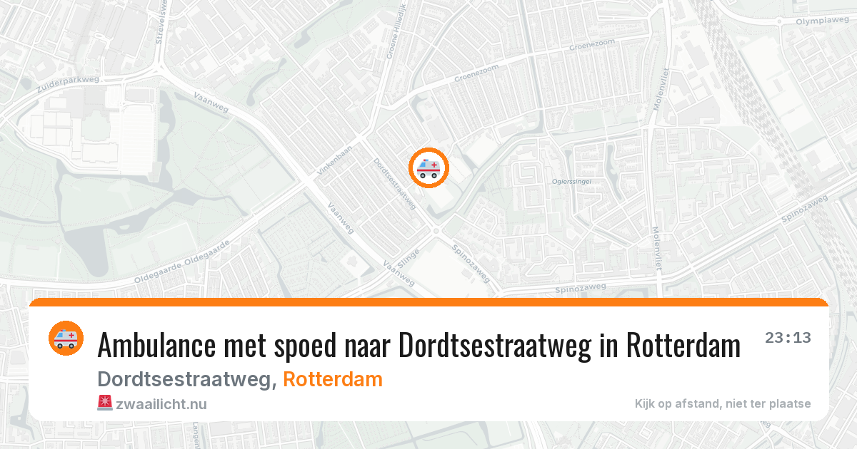 Ambulance met spoed naar Dordtsestraatweg in Rotterdam — 17 mrt 2026