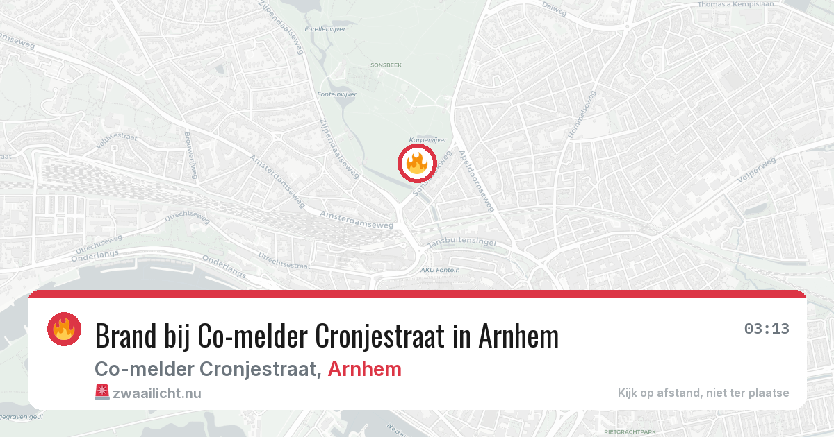 Brand bij Co-melder Cronjestraat in Arnhem — 7 mei 2026