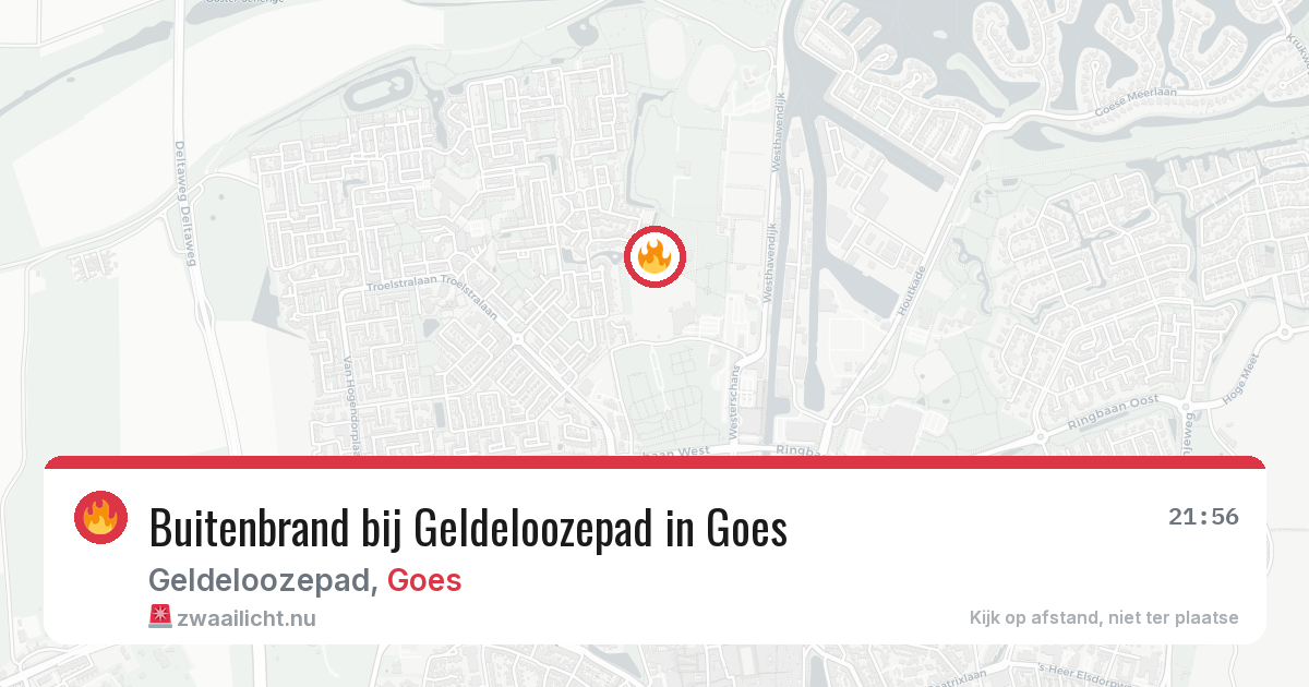Buitenbrand bij Geldeloozepad in Goes — 10 mei 2026