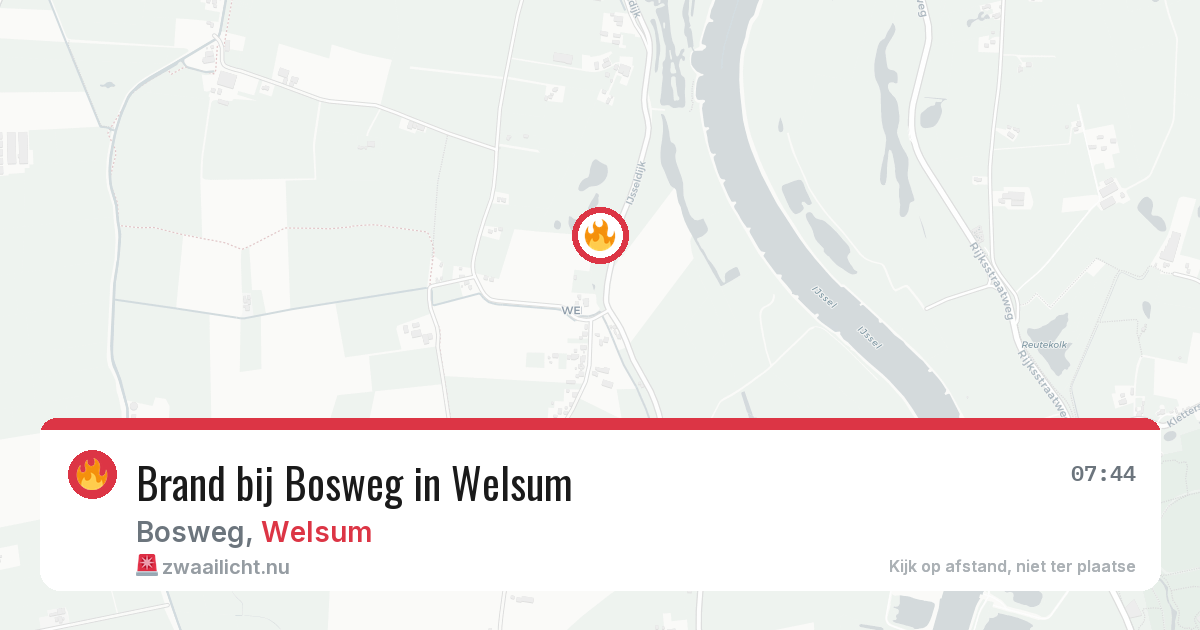 Brand bij Bosweg in Welsum — 28 jun 2026