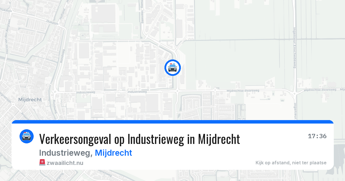 Verkeersongeval op Industrieweg in Mijdrecht — 17 jul 2026