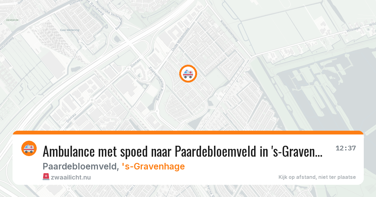 Ambulance met spoed naar Paardebloemveld in 's-Gravenhage — 18 jul 2026