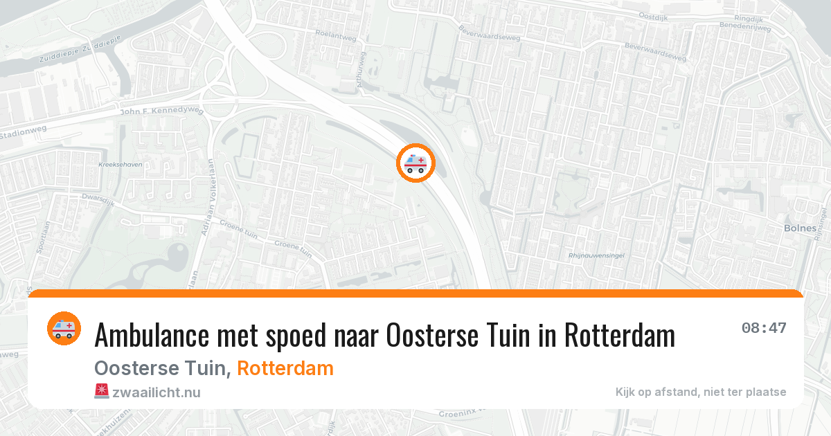 Ambulance met spoed naar Oosterse Tuin in Rotterdam — 19 jul 2026