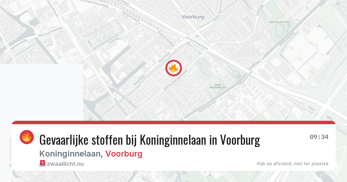 Gevaarlijke stoffen bij Koninginnelaan in Voorburg — 10 jul 2026