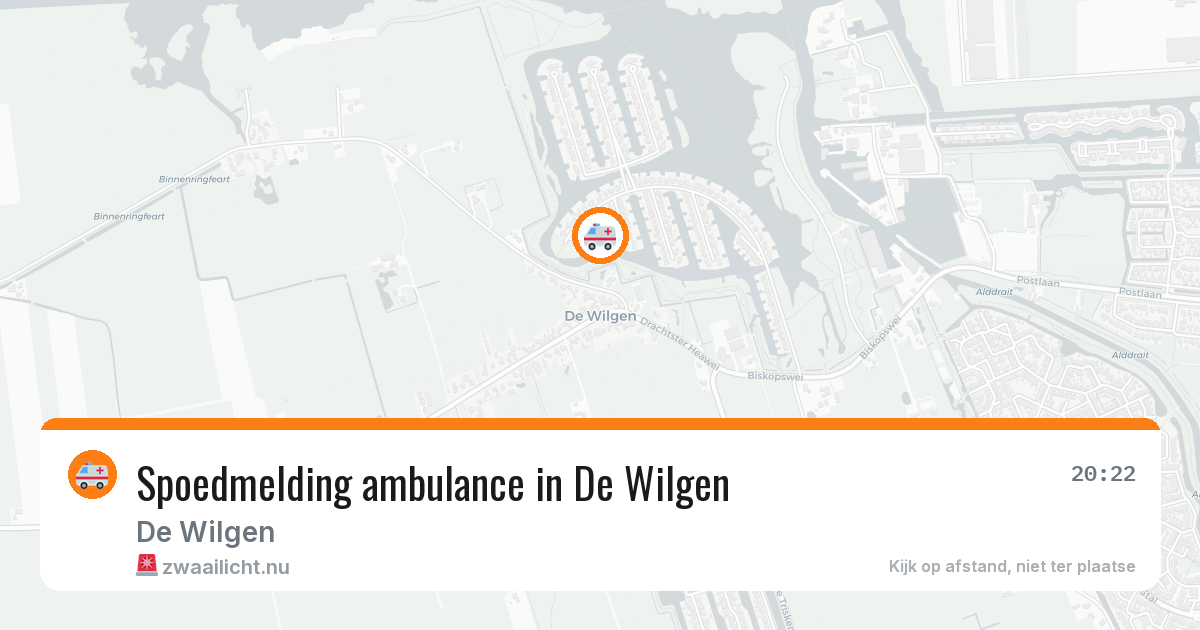 Spoedmelding ambulance in De Wilgen — 15 feb 2026
