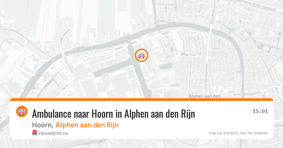 Ambulance naar Hoorn in Alphen aan den Rijn — 23 mrt 2026