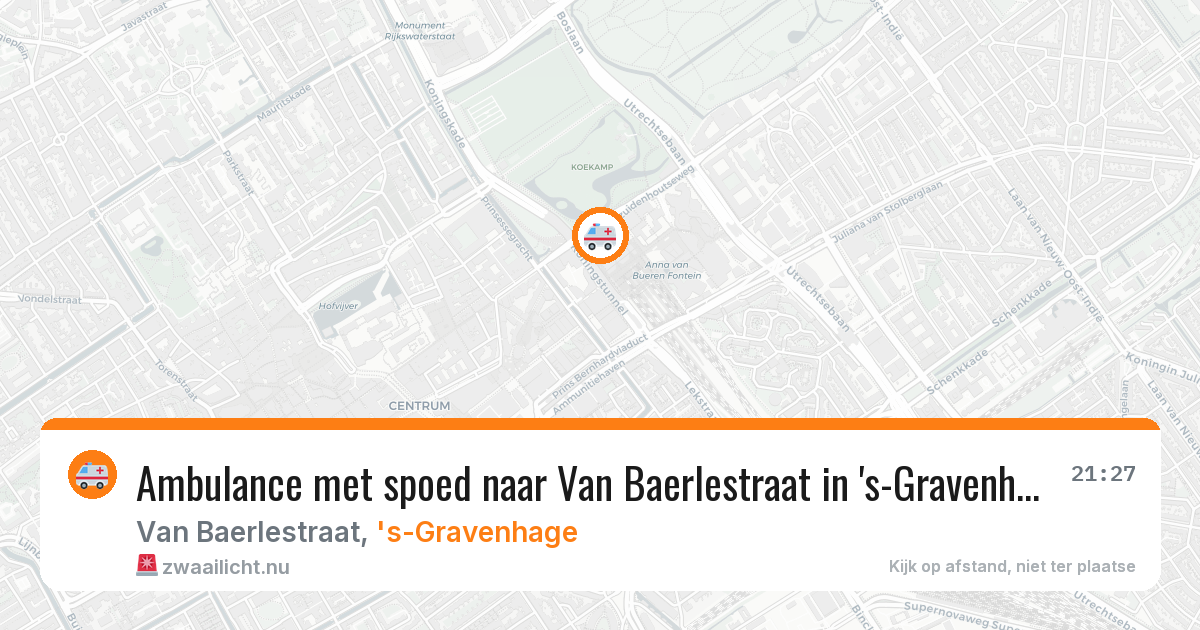 Ambulance met spoed naar Van Baerlestraat in 's-Gravenhage — 3 apr 2026