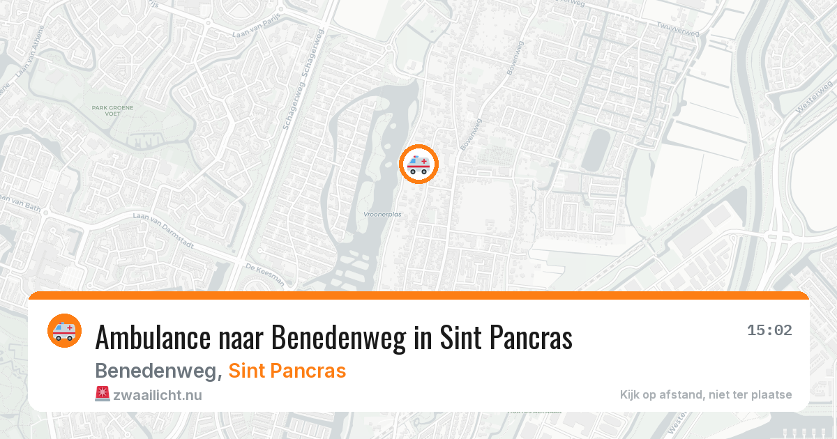 Ambulance naar Benedenweg in Sint Pancras — 23 mei 2026