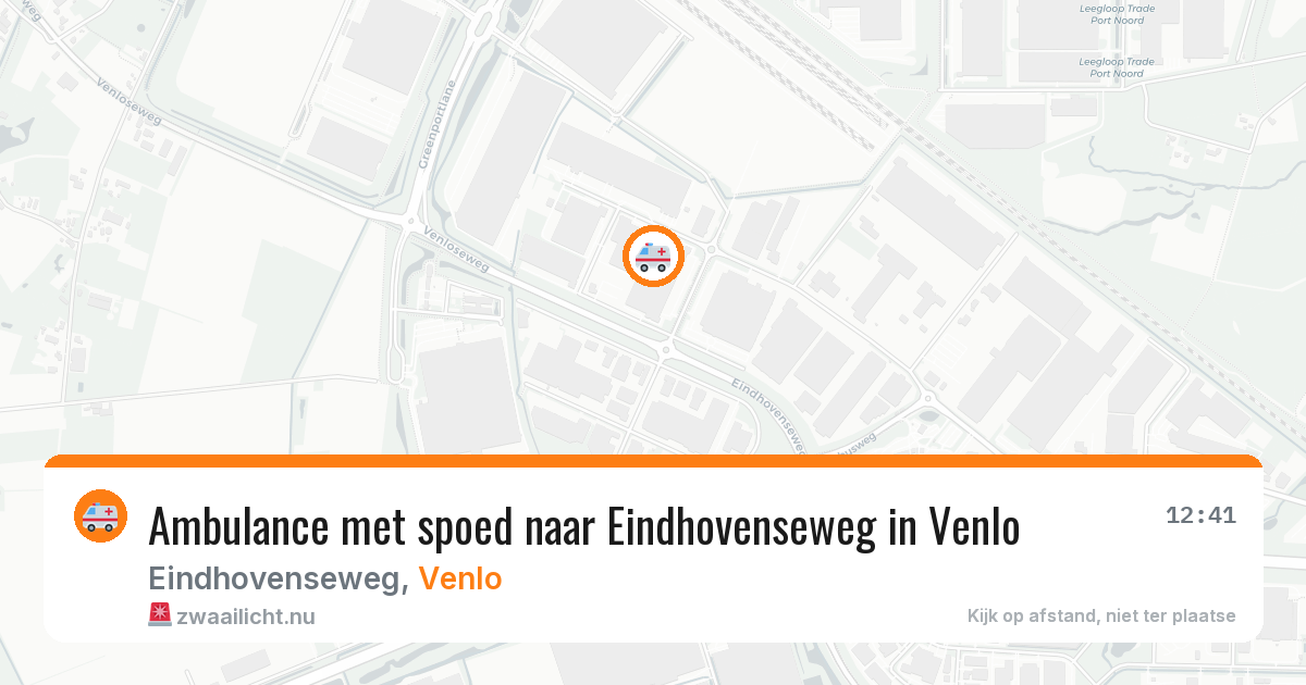 Ambulance met spoed naar Eindhovenseweg in Venlo — 22 jun 2026