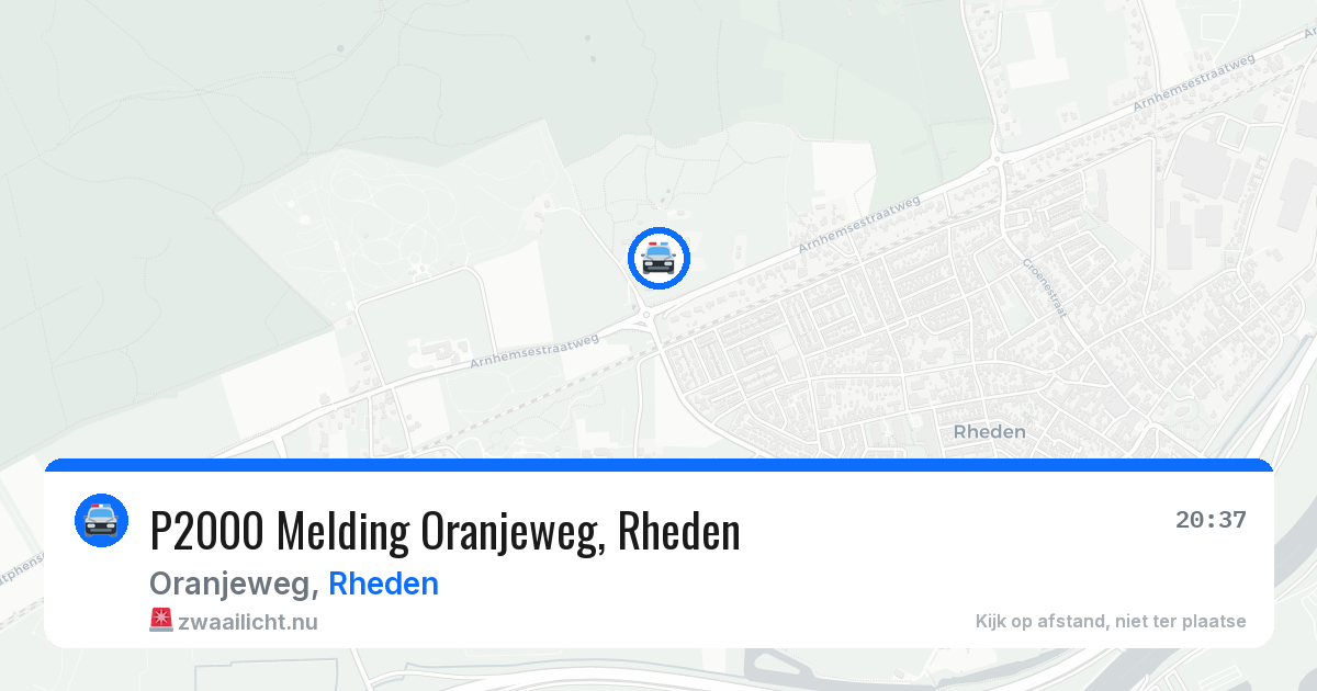 P2000 Melding Oranjeweg, Rheden — 16 jul 2026