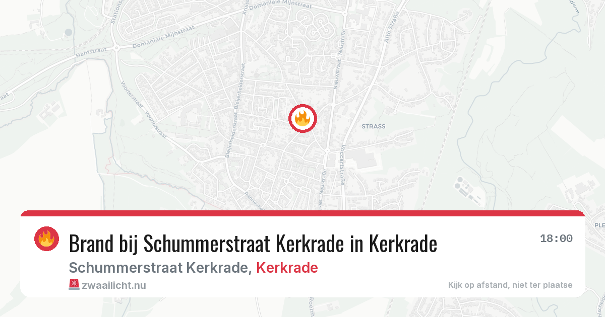 Brand bij Schummerstraat Kerkrade in Kerkrade — 22 jul 2026